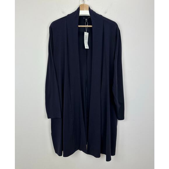Eileen Fisher Black Open Front Cardigan - Picture 5 of 12